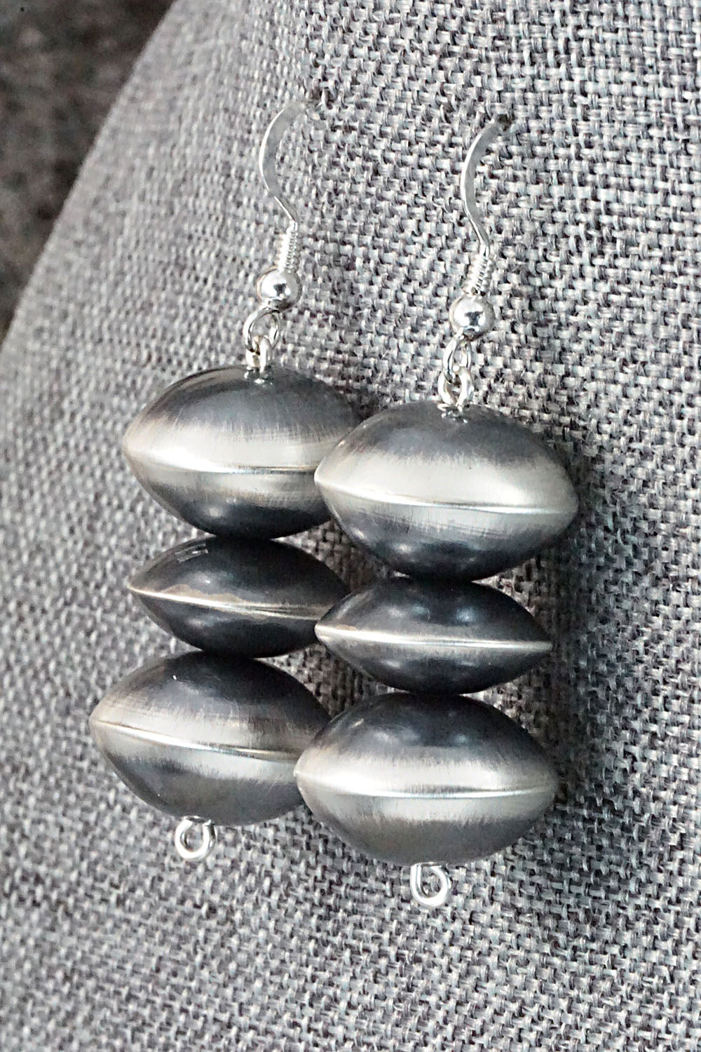 Sterling Silver Navajo Pearl Earrings - Preston Haley