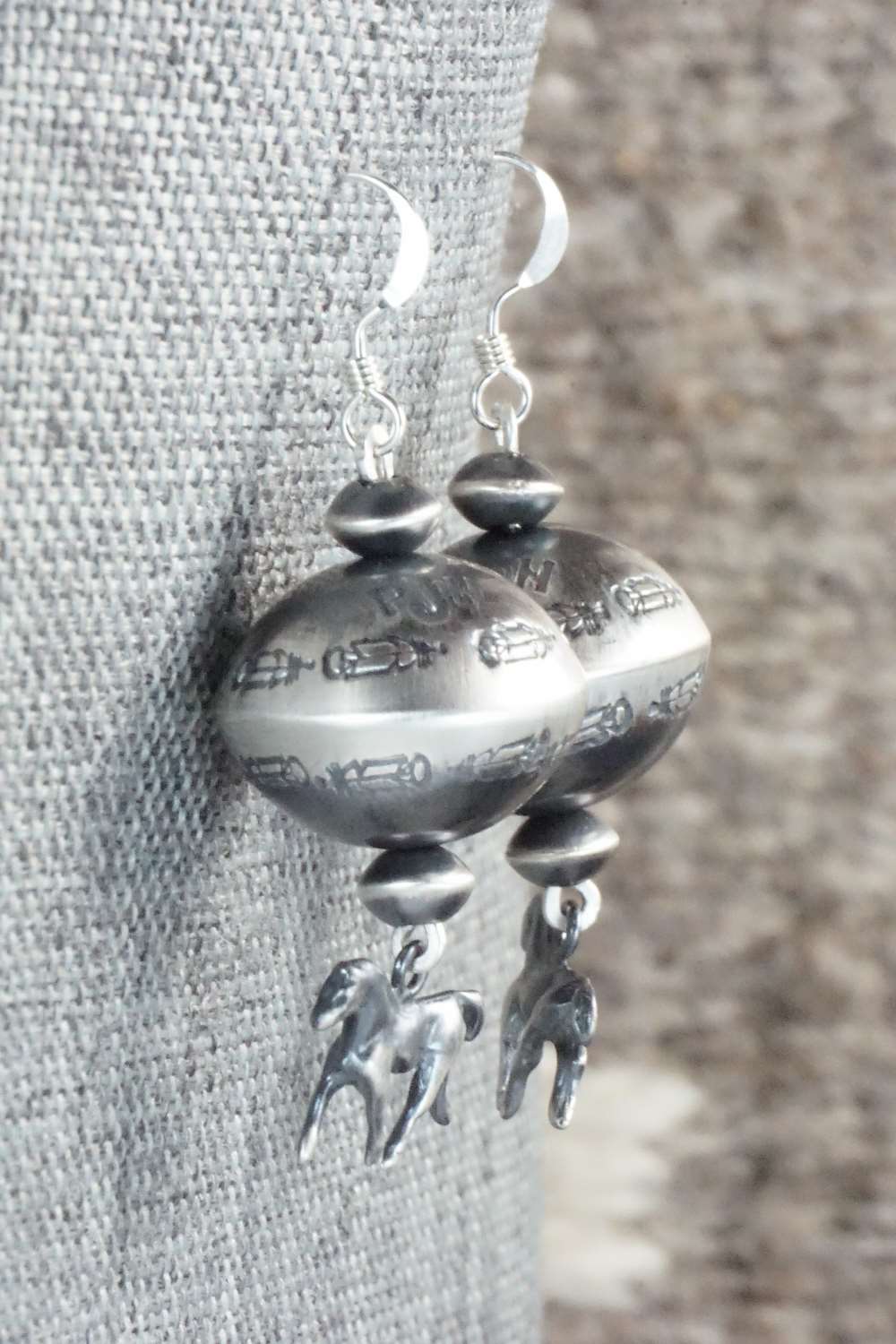Sterling Silver Navajo Pearl Earrings - Preston Haley