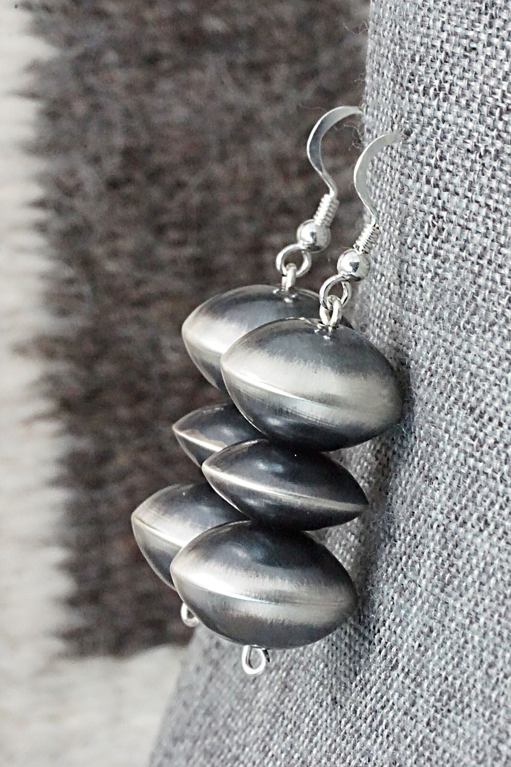 Sterling Silver Navajo Pearl Earrings - Preston Haley
