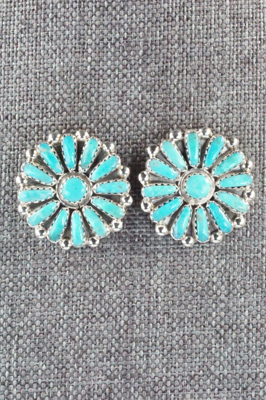 Turquoise & Sterling Silver Earrings - Philena Byjoe