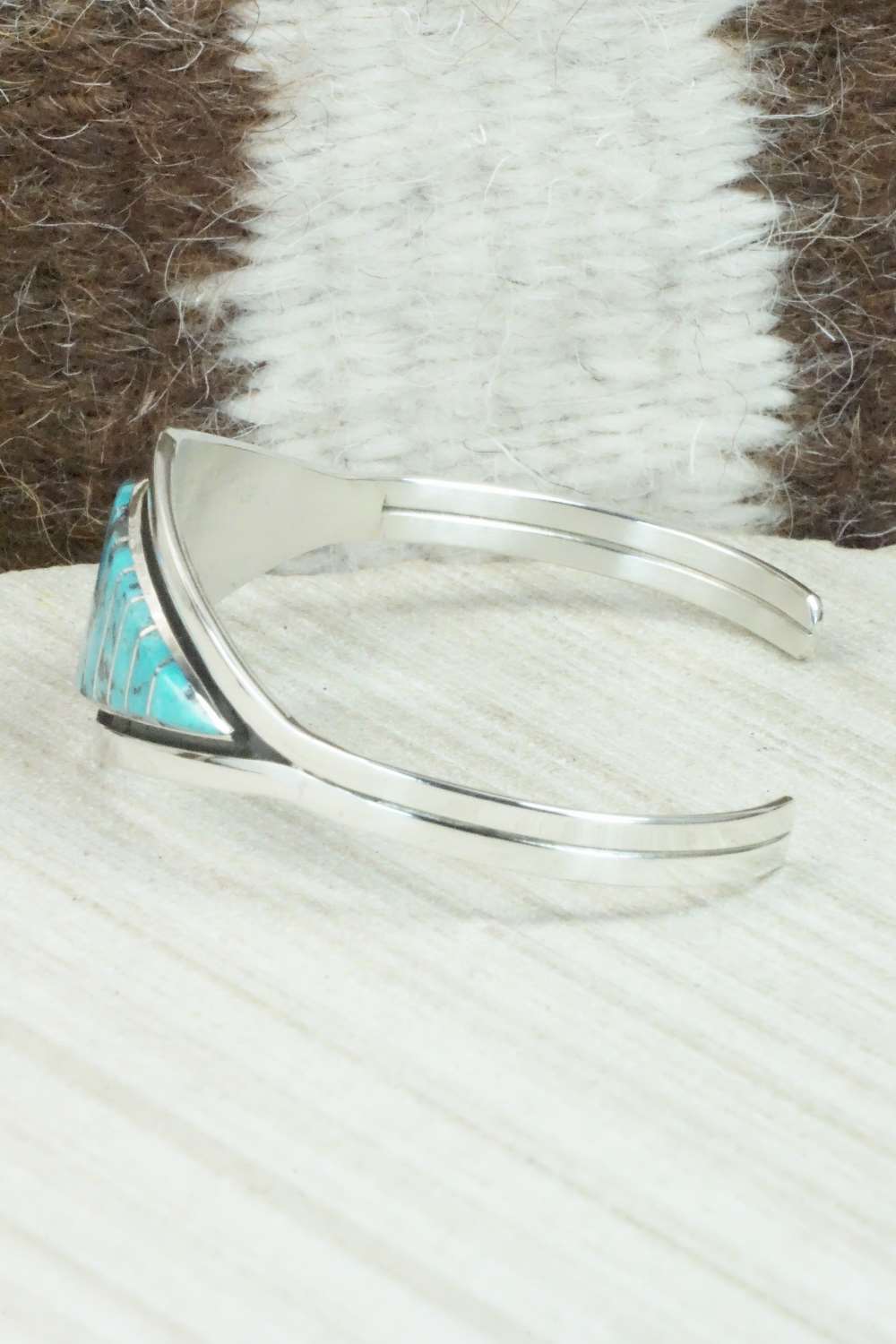 Turquoise & Sterling Silver Bracelet - Marvin Luarkie
