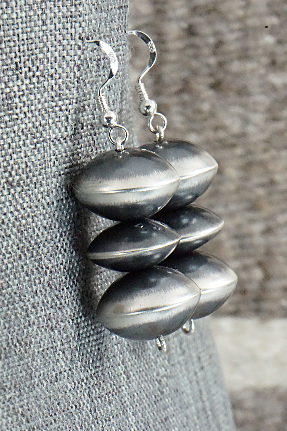 Sterling Silver Navajo Pearl Earrings - Preston Haley