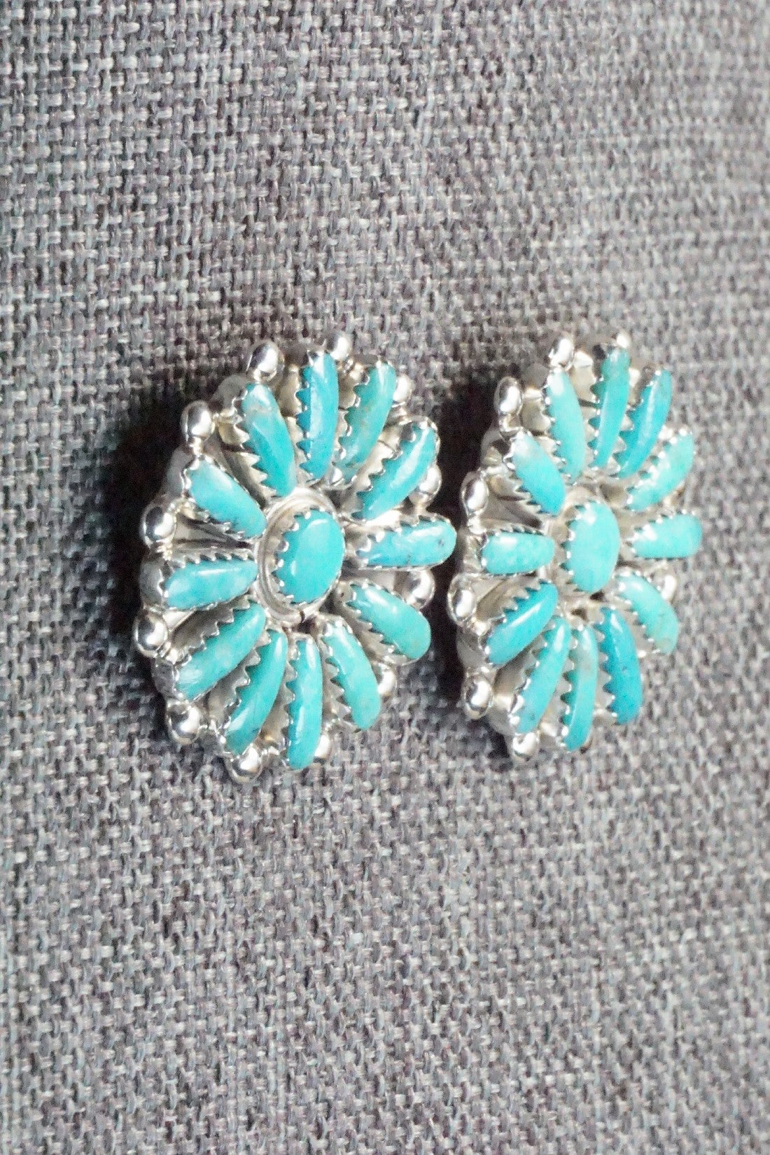 Turquoise & Sterling Silver Earrings - Philena Byjoe