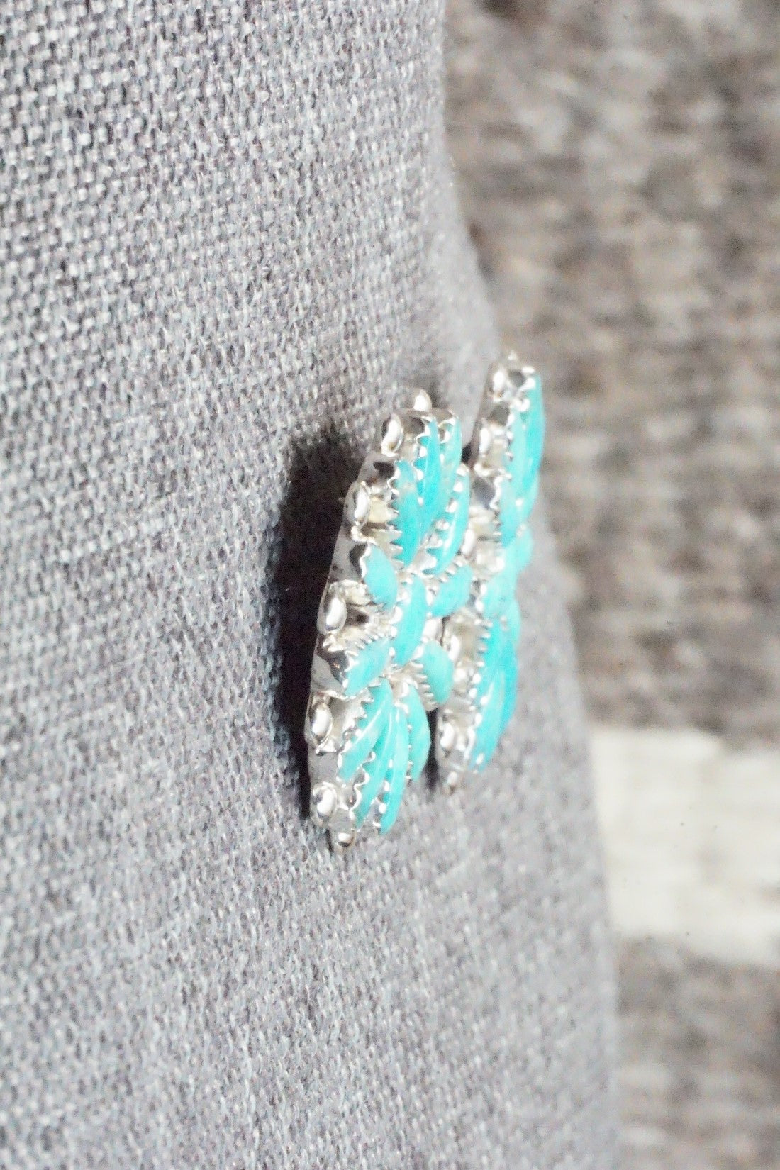 Turquoise & Sterling Silver Earrings - Philena Byjoe