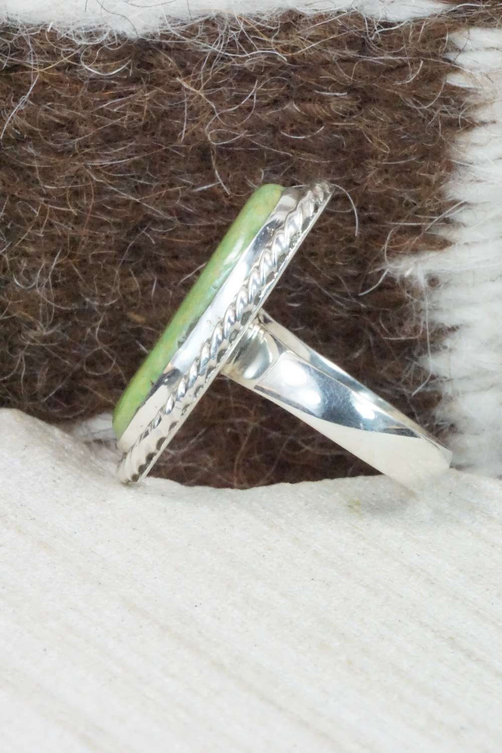 Turquoise & Sterling Silver Ring - Delbert Arviso - Size 8.75