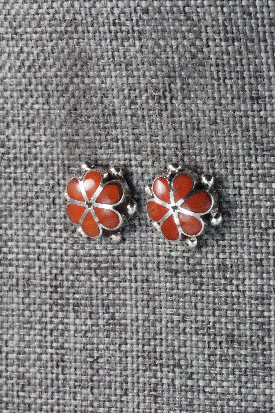 Coral & Sterling Silver Earrings - Bernedette Hattie