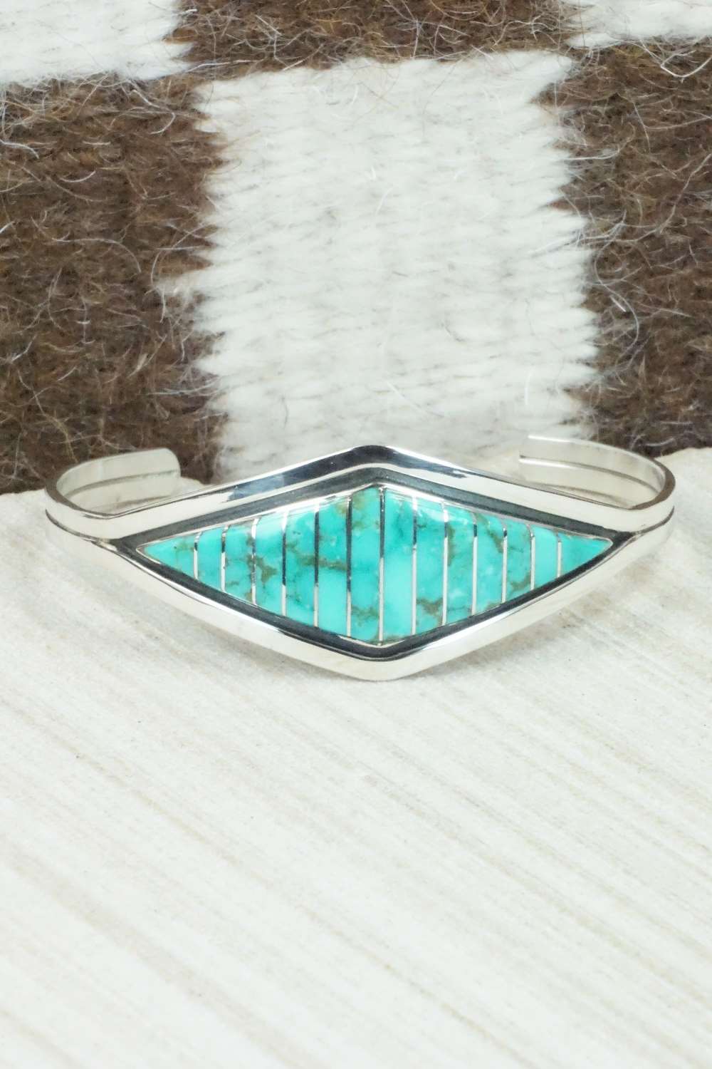 Turquoise & Sterling Silver Bracelet - Marvin Luarkie