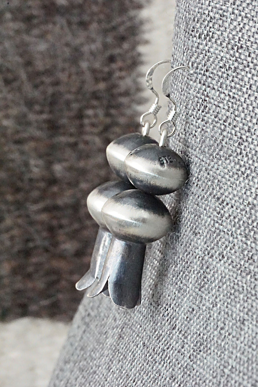 Sterling Silver Navajo Pearl Earrings - Presley Haley