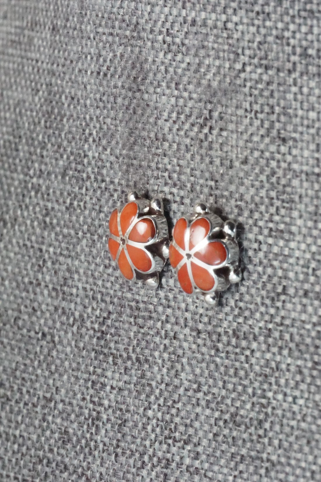 Coral & Sterling Silver Earrings - Bernedette Hattie