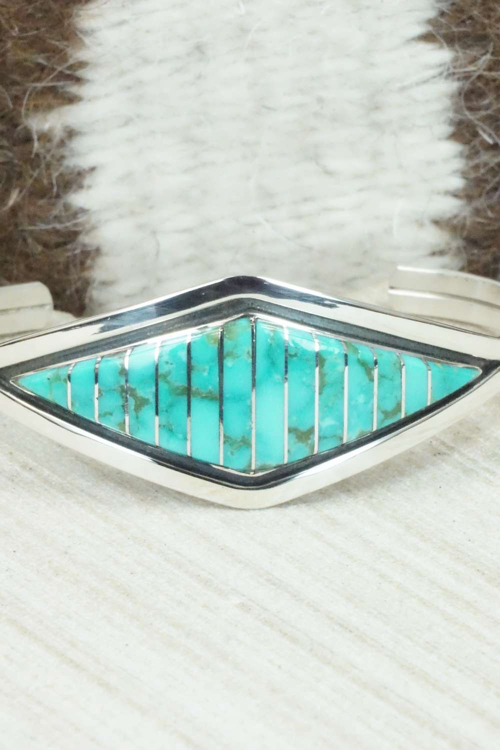 Turquoise & Sterling Silver Bracelet - Marvin Luarkie