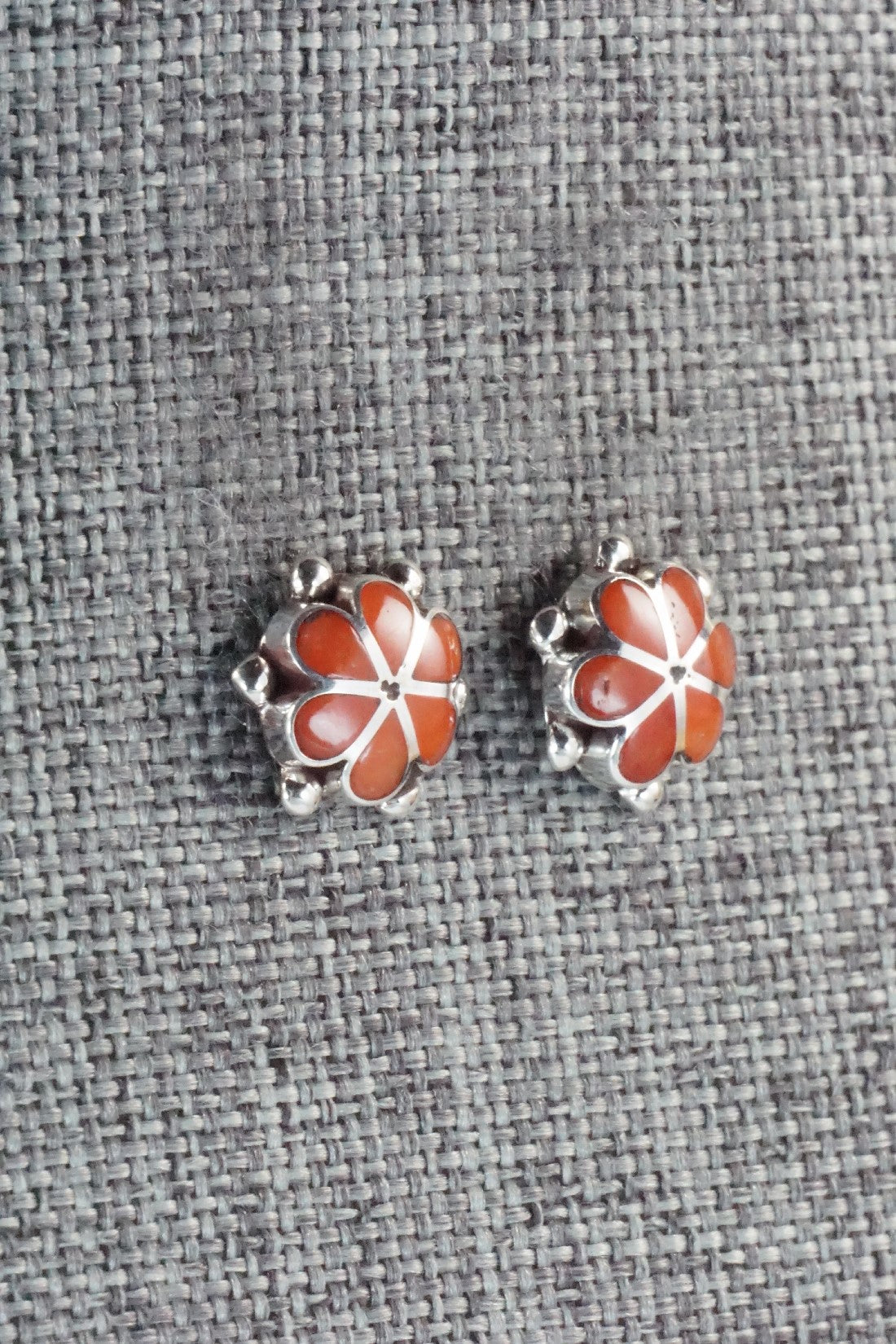 Coral & Sterling Silver Earrings - Bernedette Hattie