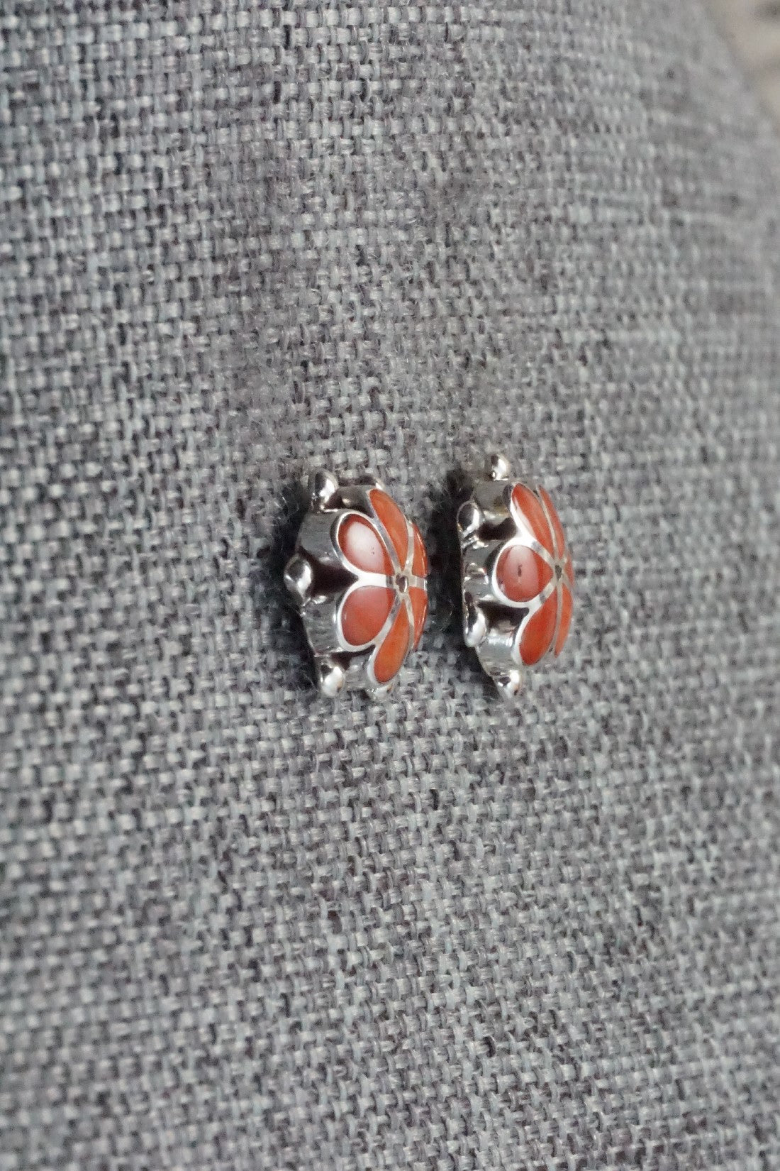 Coral & Sterling Silver Earrings - Bernedette Hattie