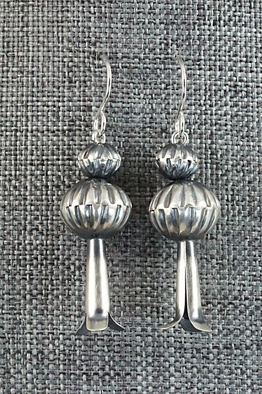Sterling Silver Navajo Pearl Earrings - Tonisha Haley