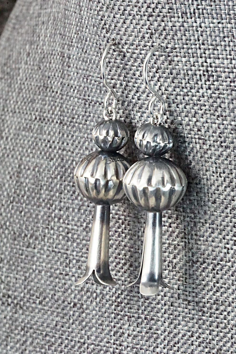 Sterling Silver Navajo Pearl Earrings - Tonisha Haley