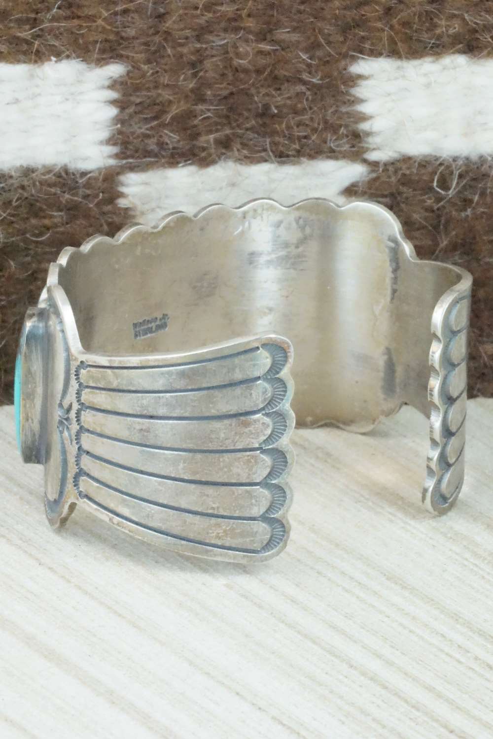 Turquoise and Sterling Silver Bracelet - Wallace Jr.