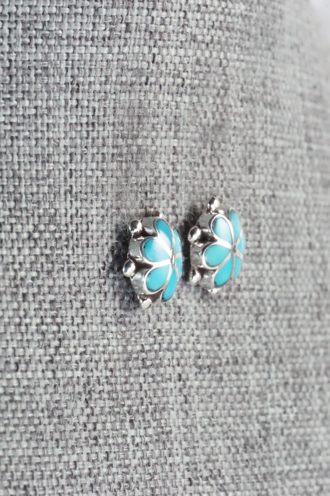 Turquoise & Sterling Silver Earrings - Bernedette Hattie