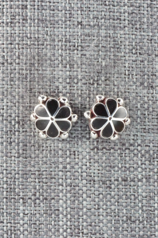 Onyx & Sterling Silver Earrings - Bernedette Hattie