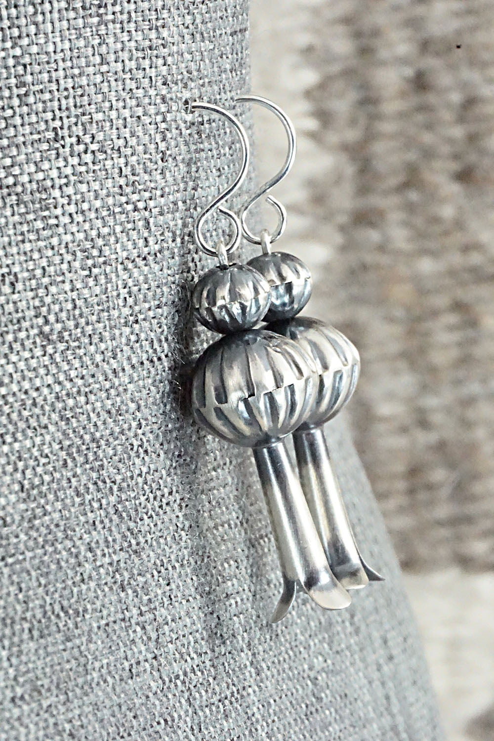 Sterling Silver Navajo Pearl Earrings - Tonisha Haley