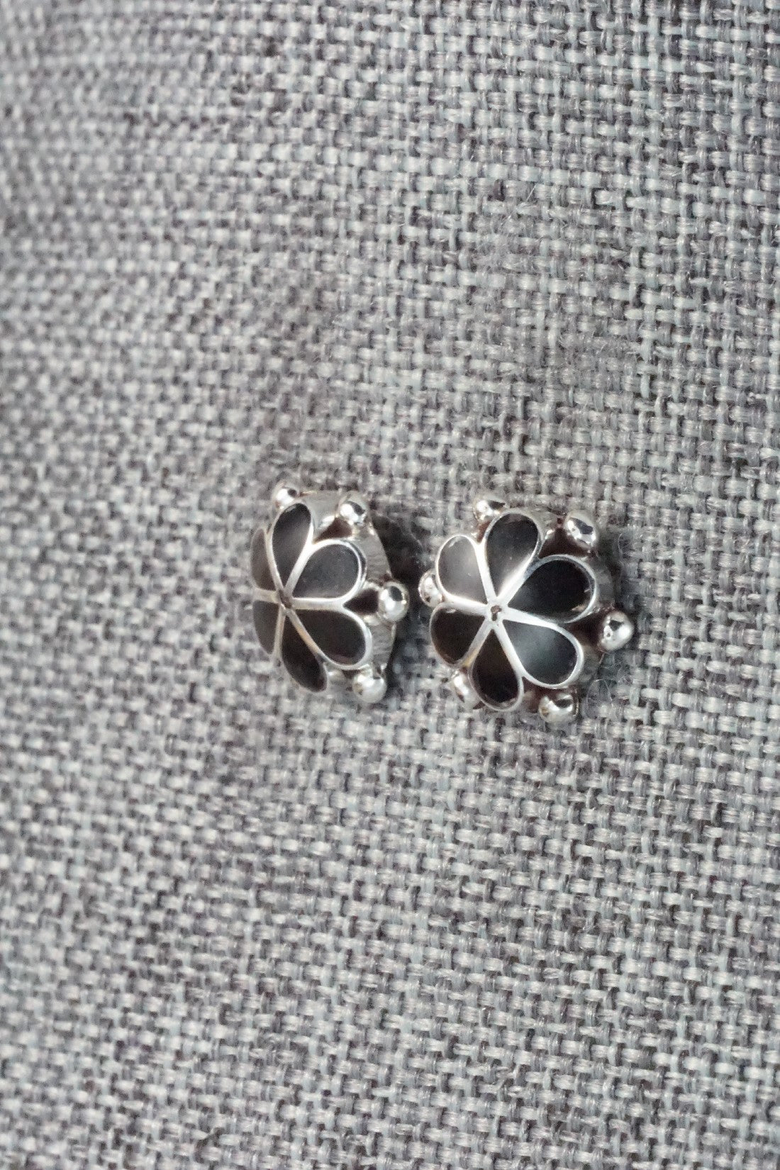 Onyx & Sterling Silver Earrings - Bernedette Hattie