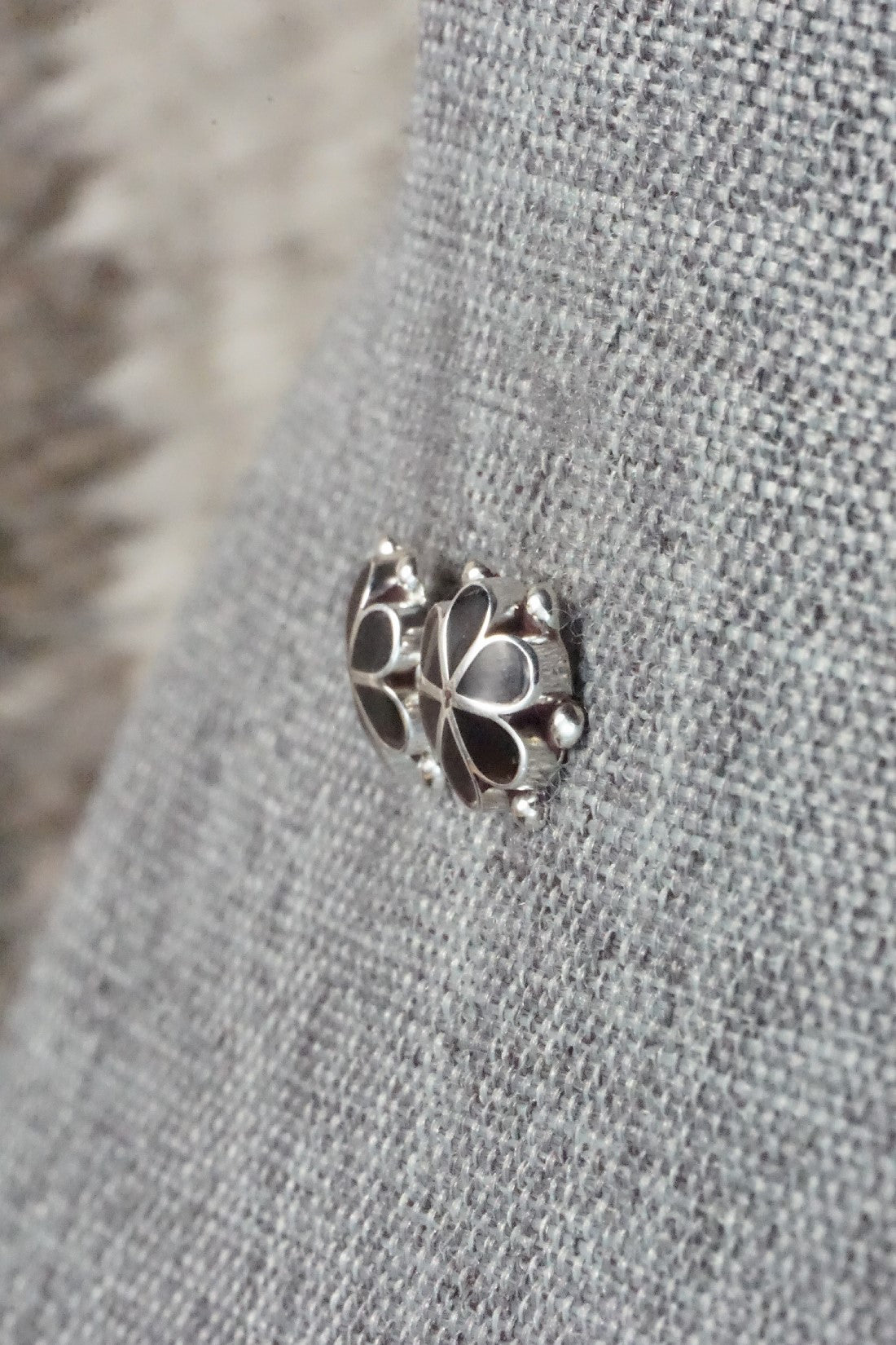 Onyx & Sterling Silver Earrings - Bernedette Hattie