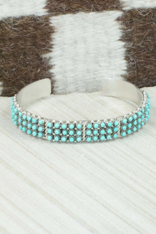 Turquoise & Sterling Silver Bracelet - April Haloo