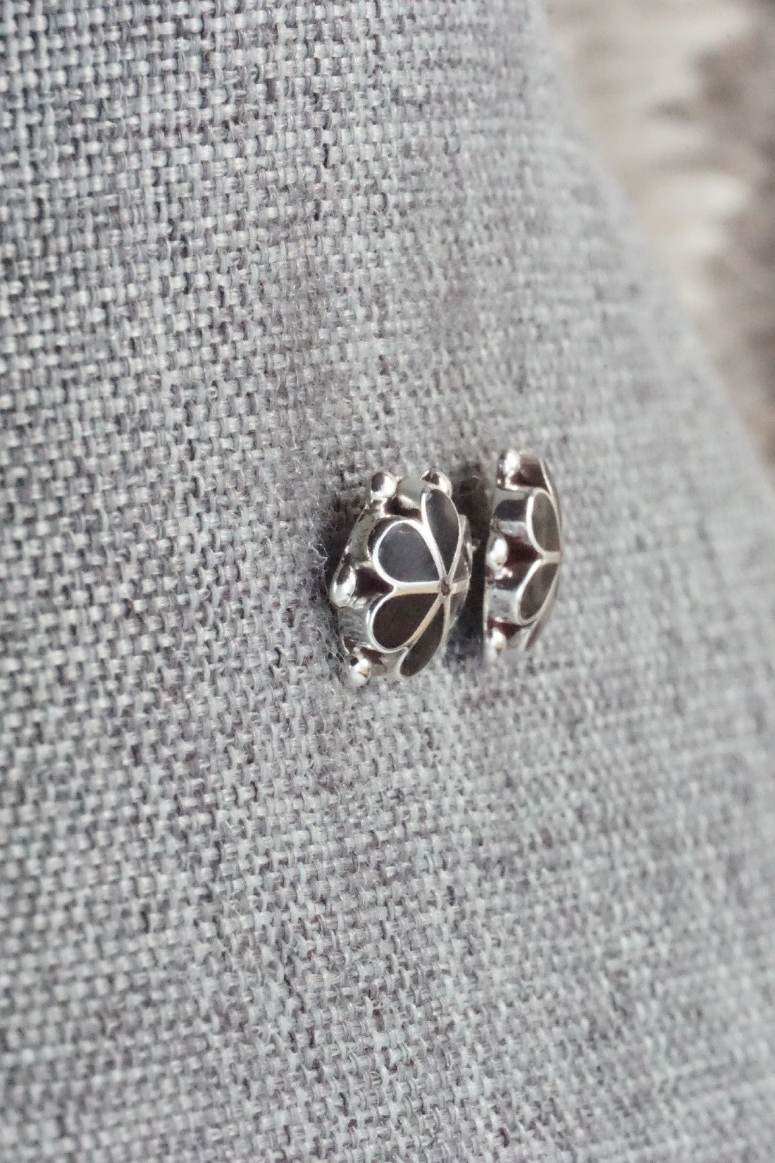 Onyx & Sterling Silver Earrings - Bernedette Hattie