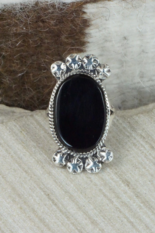 Onyx & Sterling Silver Ring - Selina Warner - Size 5.75