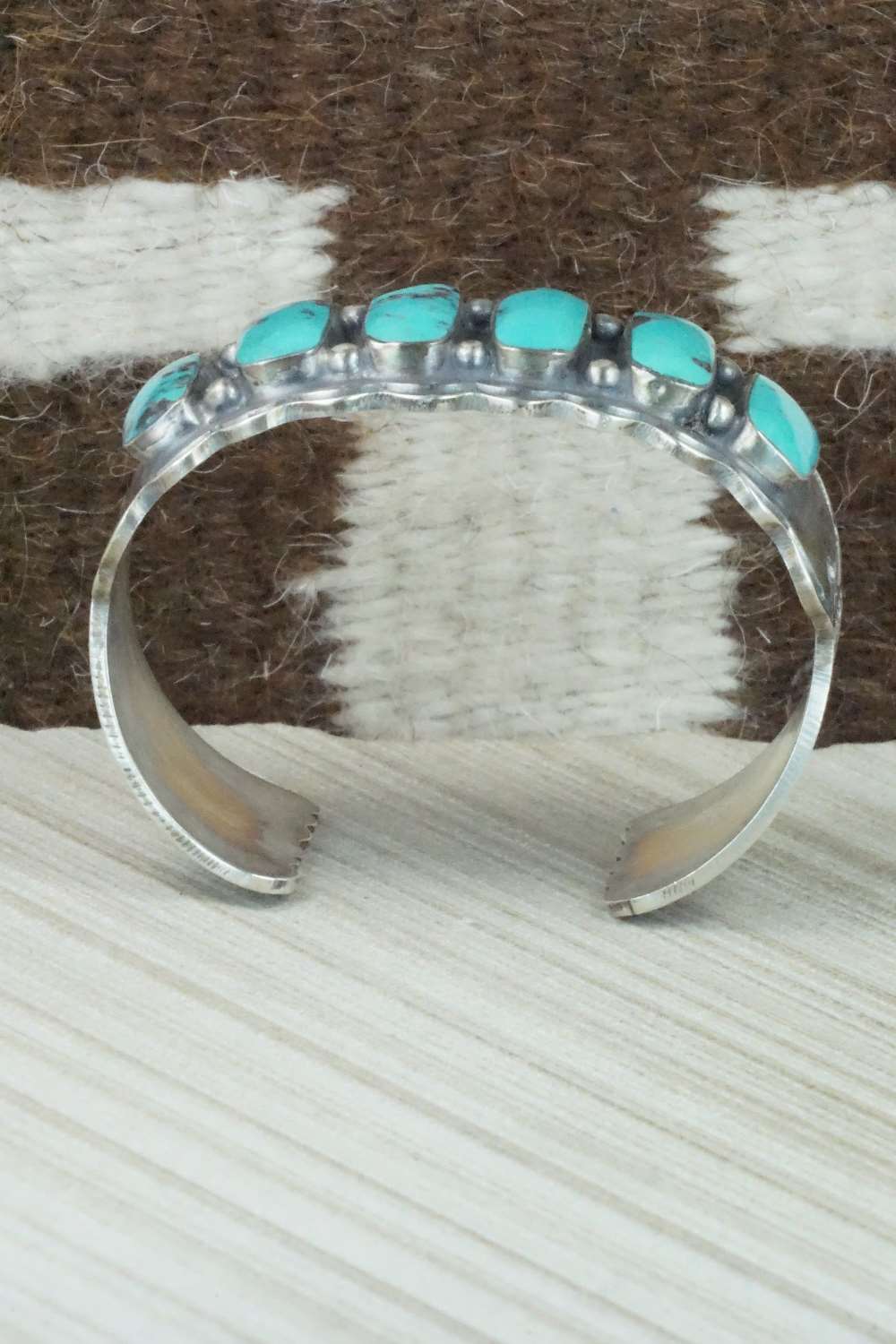Turquoise and Sterling Silver Bracelet - Wallace Jr.