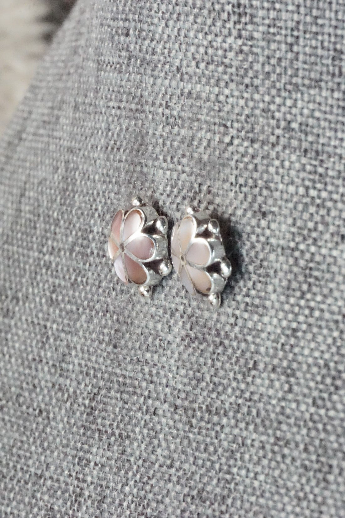 Mother of Pearl & Sterling Silver Earrings - Bernedette Hattie
