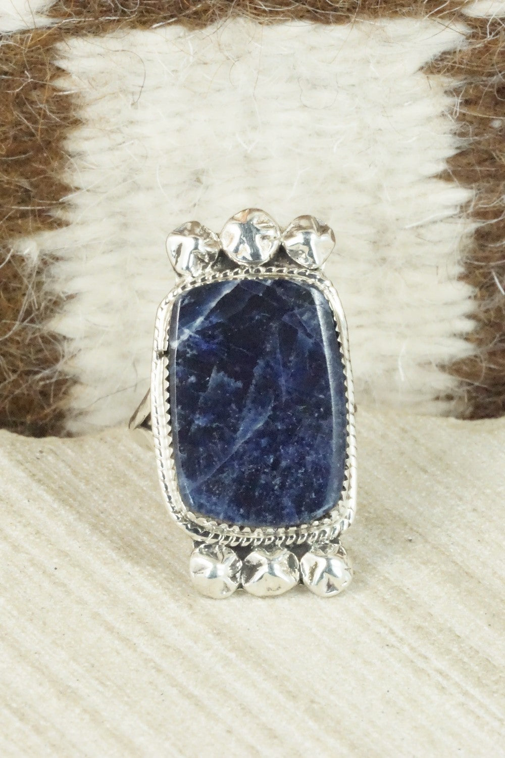 Sodalite & Sterling Silver Ring - Selina Warner - Size 6