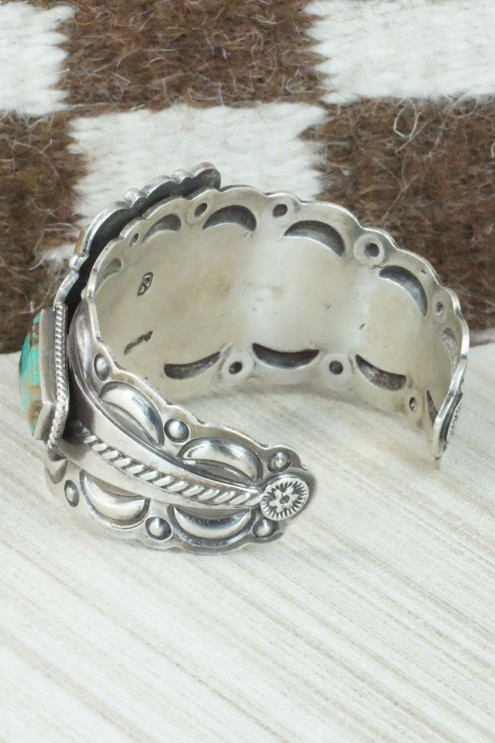 Turquoise and Sterling Silver Bracelet - Raymond Delgarito