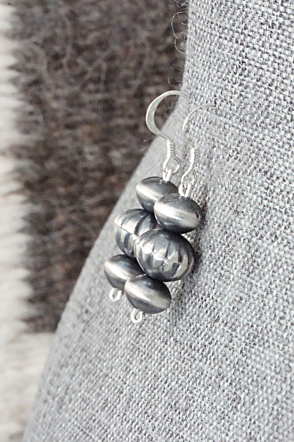 Sterling Silver Navajo Pearl Earrings - Presley Haley