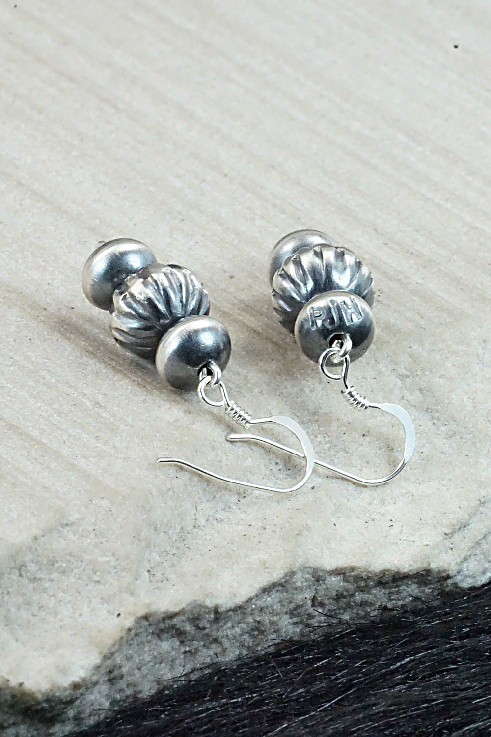 Sterling Silver Navajo Pearl Earrings - Presley Haley