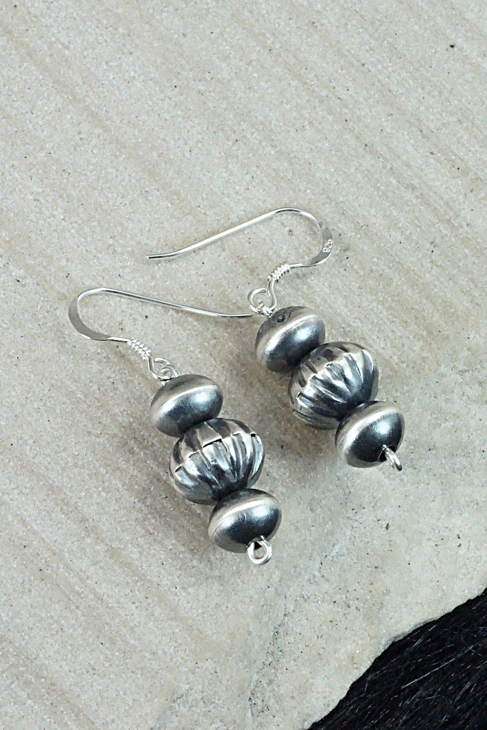 Sterling Silver Navajo Pearl Earrings - Presley Haley