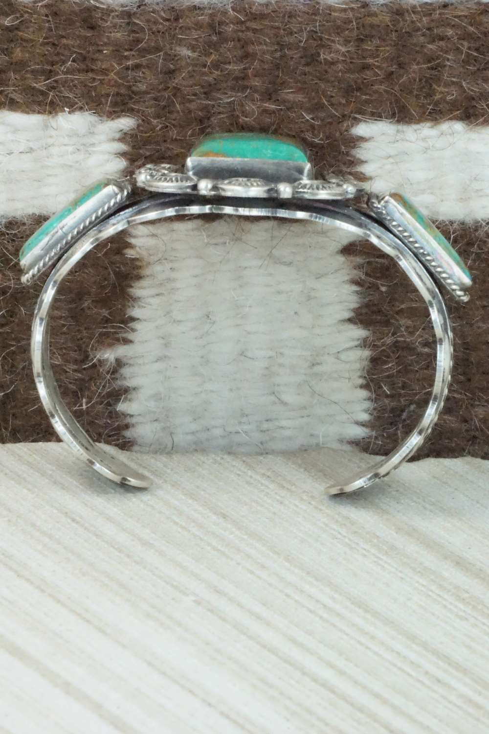 Turquoise and Sterling Silver Bracelet - Raymond Delgarito