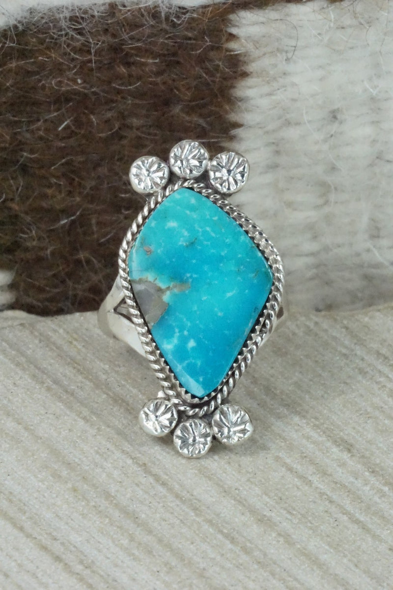 Turquoise & Sterling Silver Ring - Selina Warner - Size 7