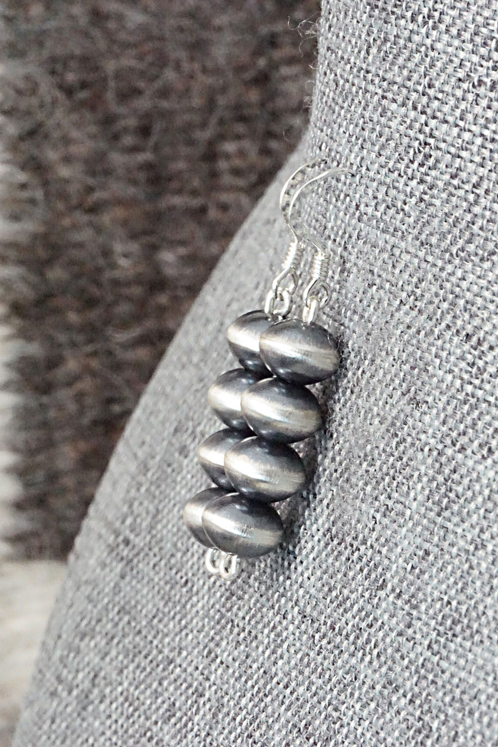 Sterling Silver Navajo Pearl Earrings - Presley Haley