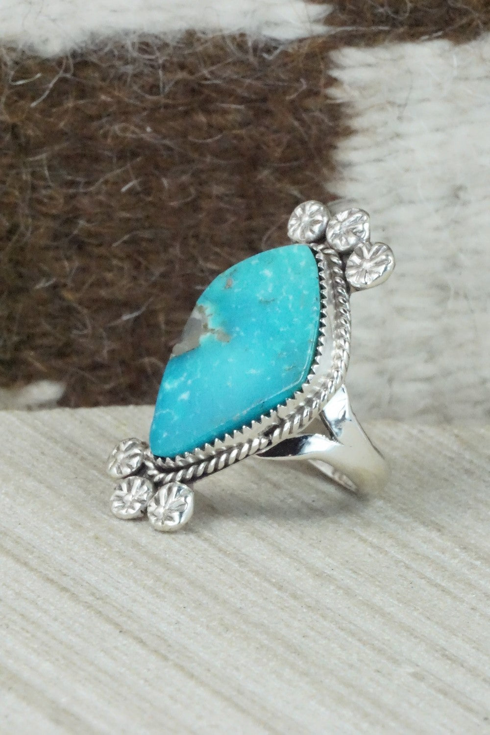 Turquoise & Sterling Silver Ring - Selina Warner - Size 7