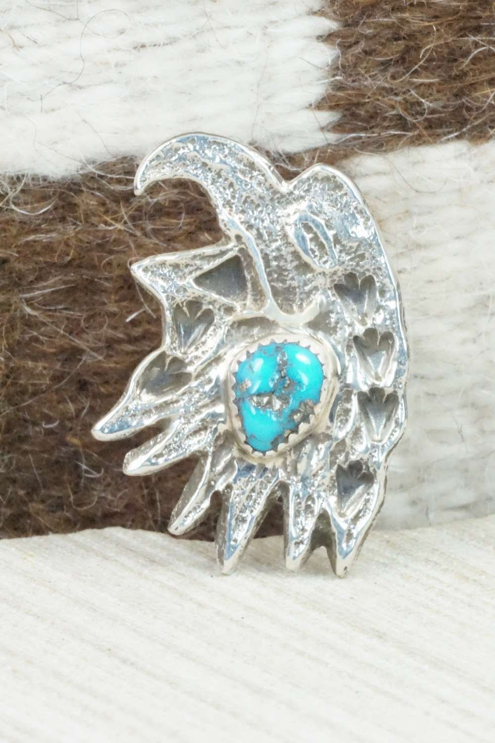 Turquoise & Sterling Silver Ring - Delbert Arviso - 9