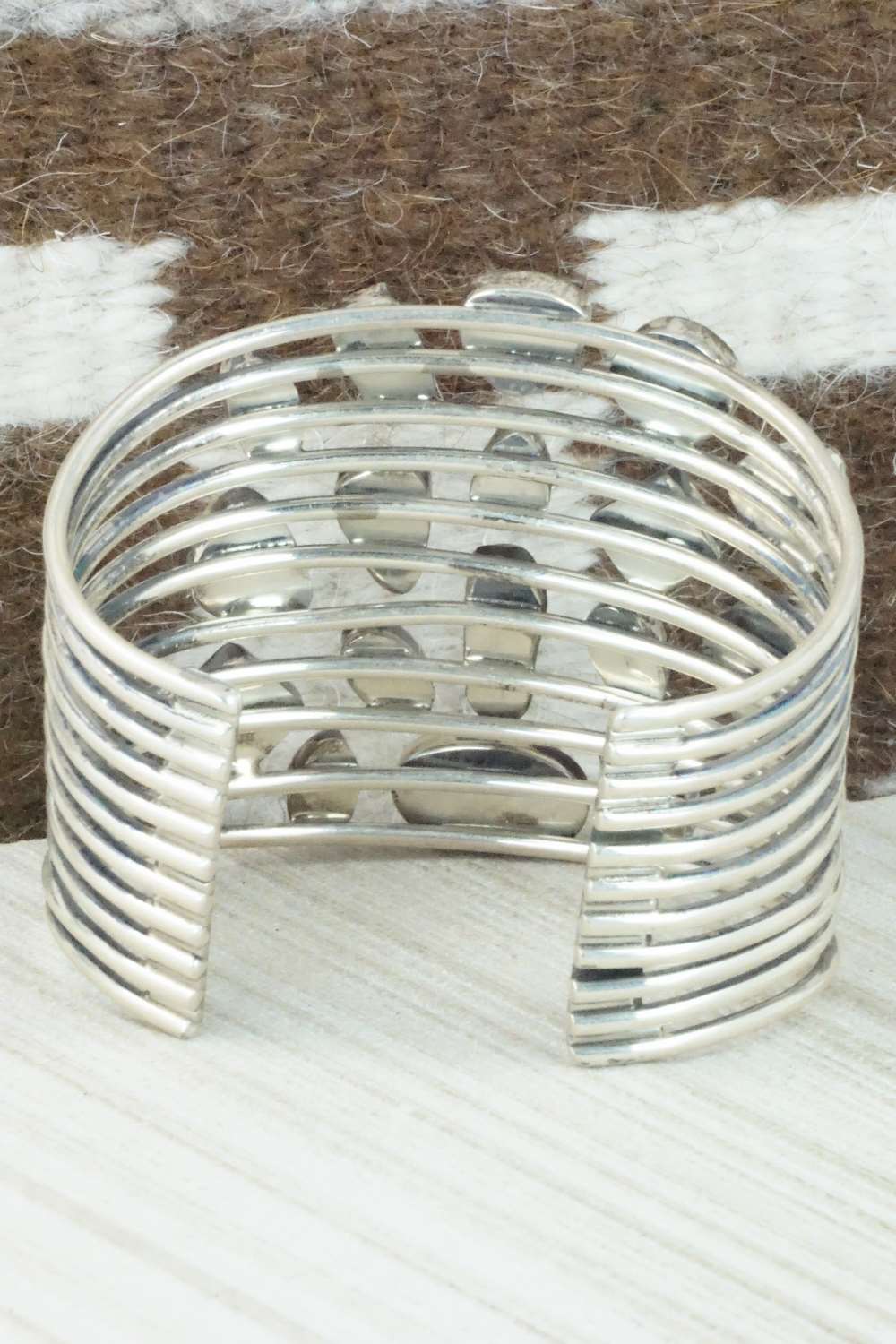 Multi Stone and Sterling Silver Bracelet - Navajo