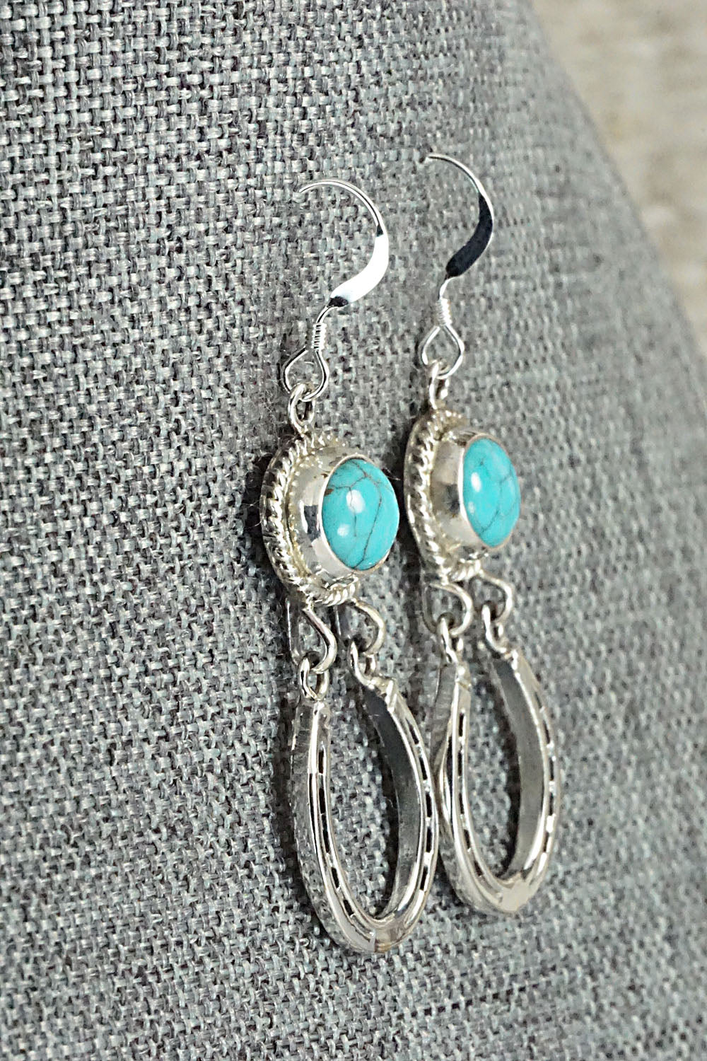 Turquoise & Sterling Silver Earrings - Annie Spencer