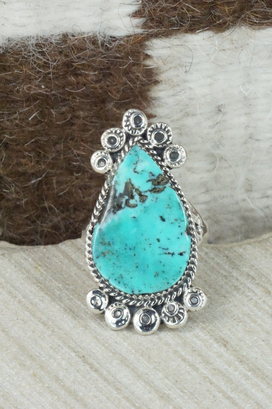 Turquoise & Sterling Silver Ring - Selina Warner - Size 6.75