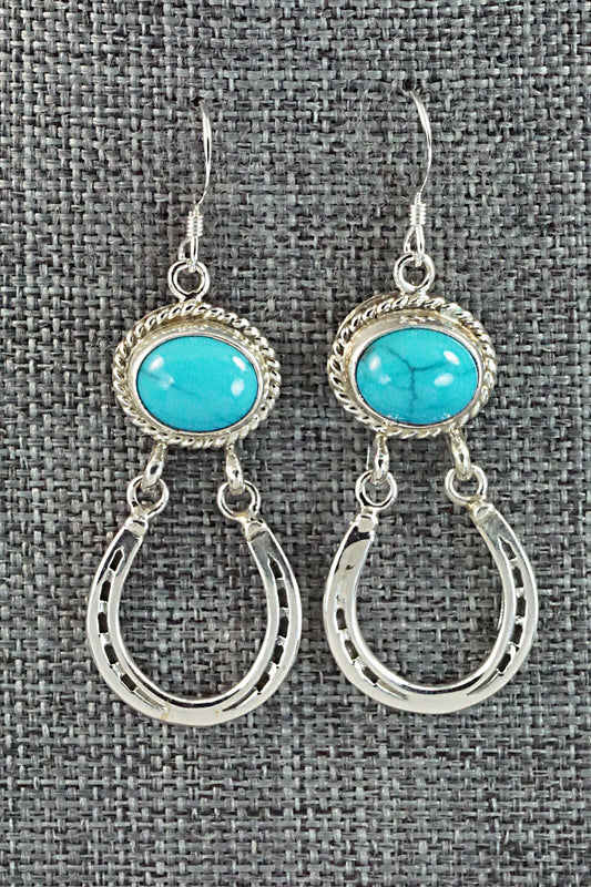 Turquoise & Sterling Silver Earrings - Annie Spencer