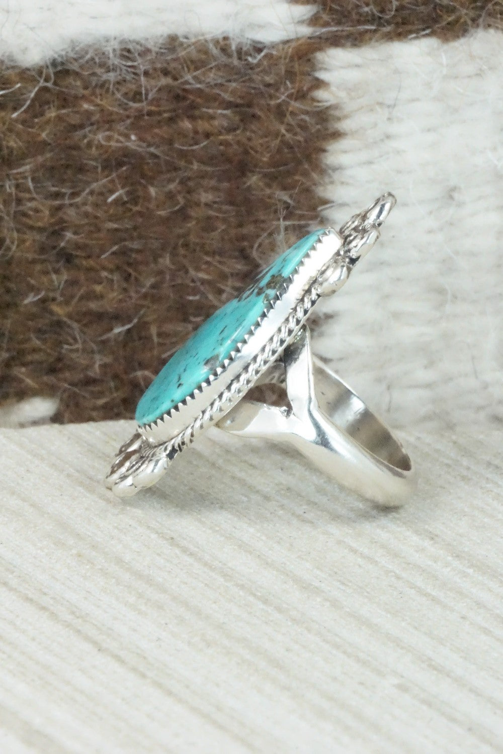 Turquoise & Sterling Silver Ring - Selina Warner - Size 6.75