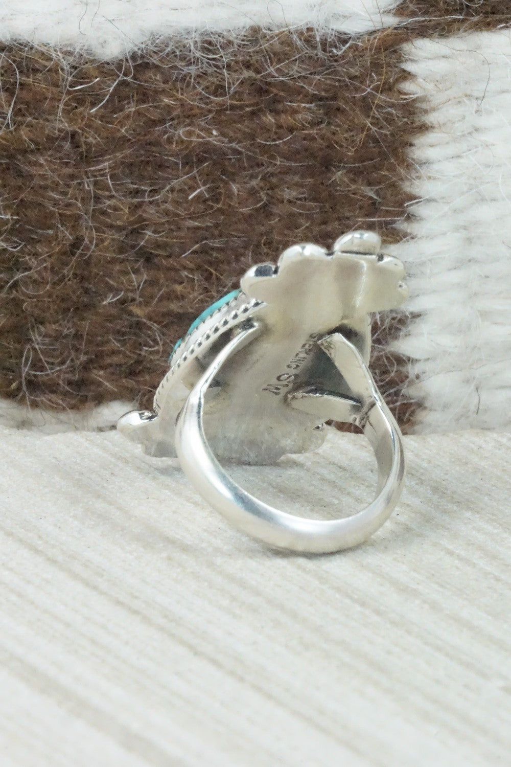 Turquoise & Sterling Silver Ring - Selina Warner - Size 6.75