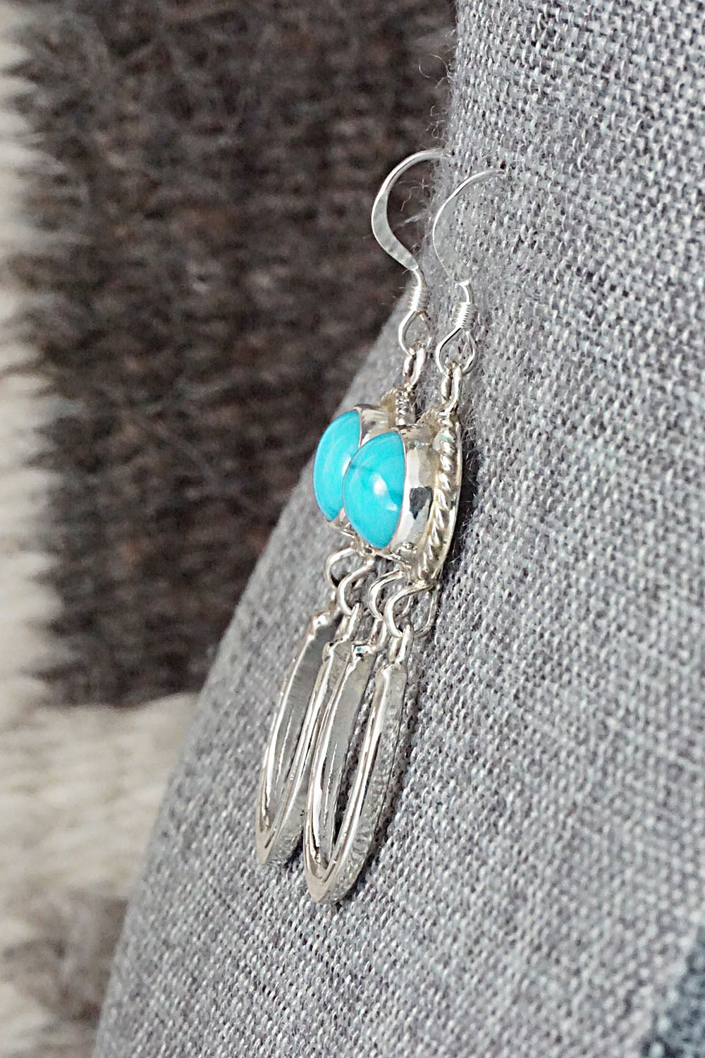 Turquoise & Sterling Silver Earrings - Annie Spencer