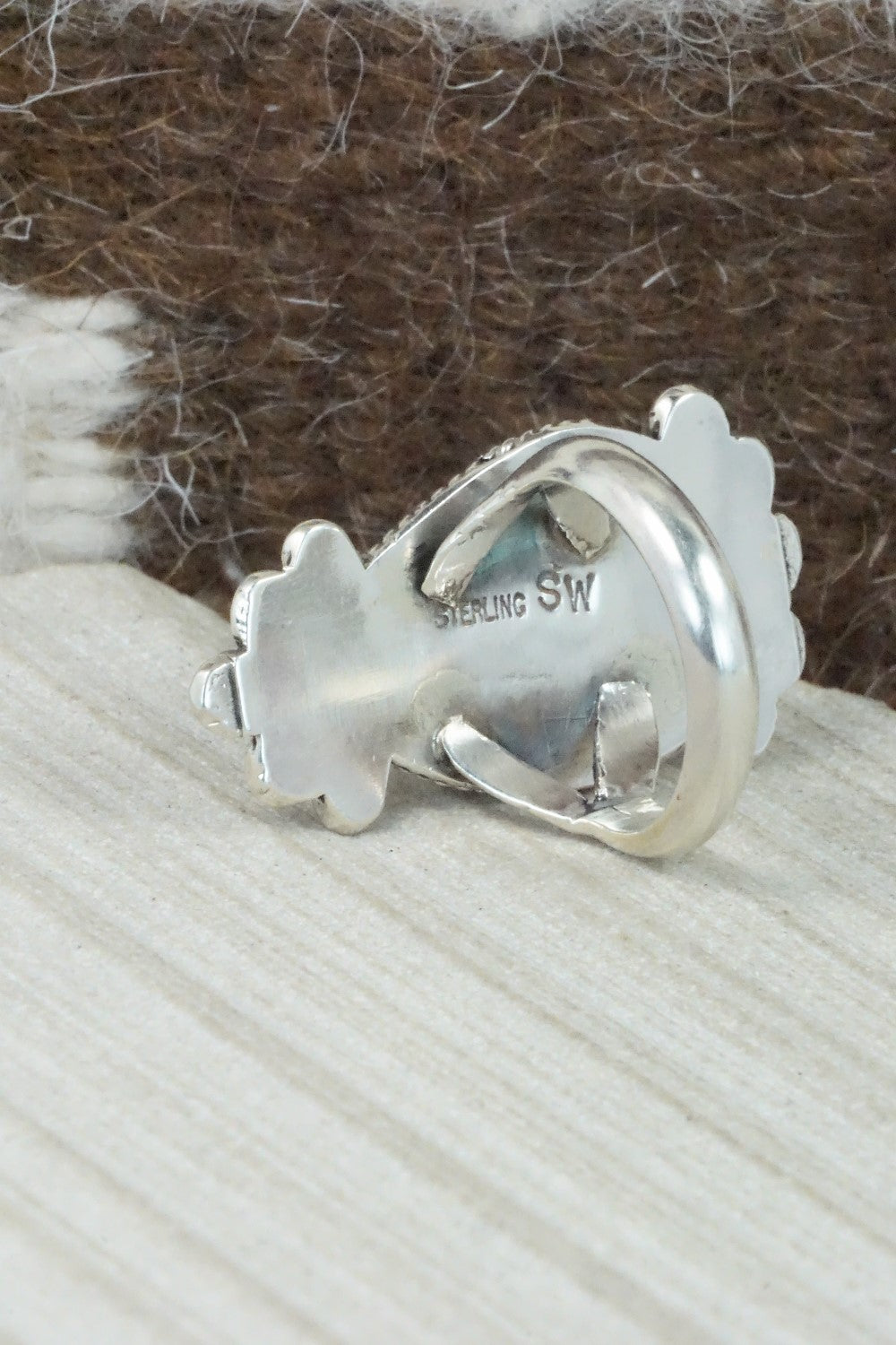 Turquoise & Sterling Silver Ring - Selina Warner - Size 6.75
