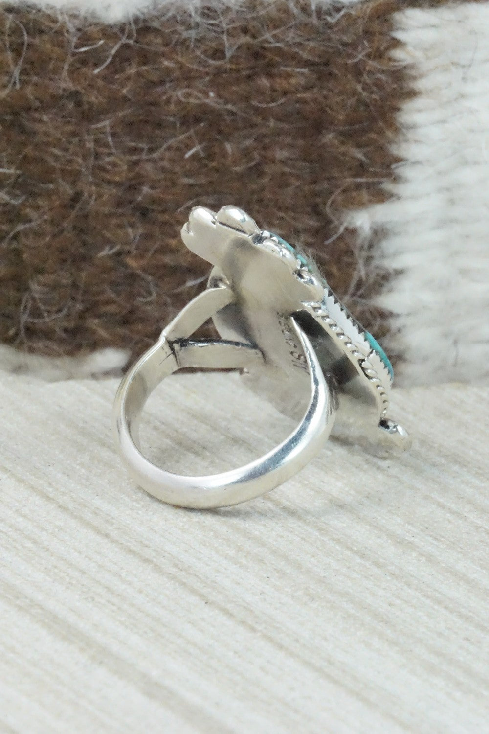 Turquoise & Sterling Silver Ring - Selina Warner - Size 6.75