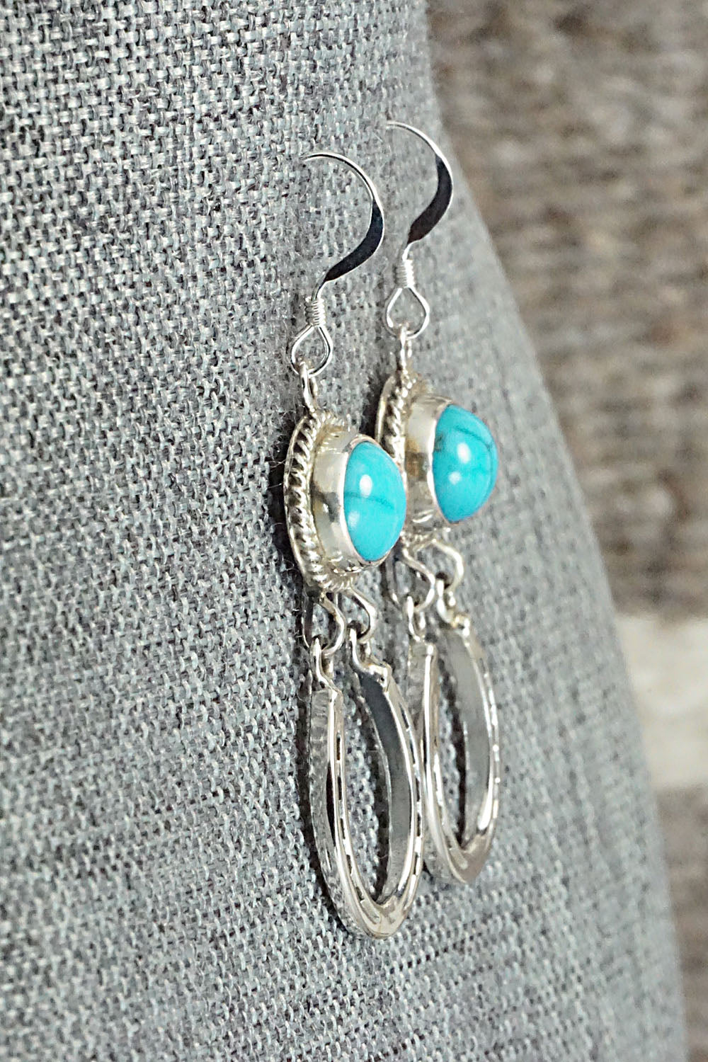 Turquoise & Sterling Silver Earrings - Annie Spencer