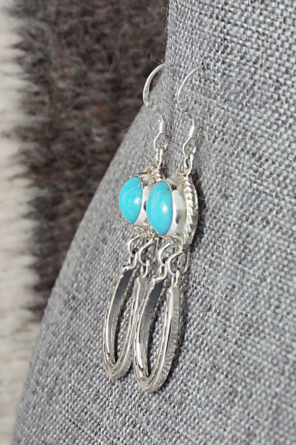 Turquoise & Sterling Silver Earrings - Annie Spencer
